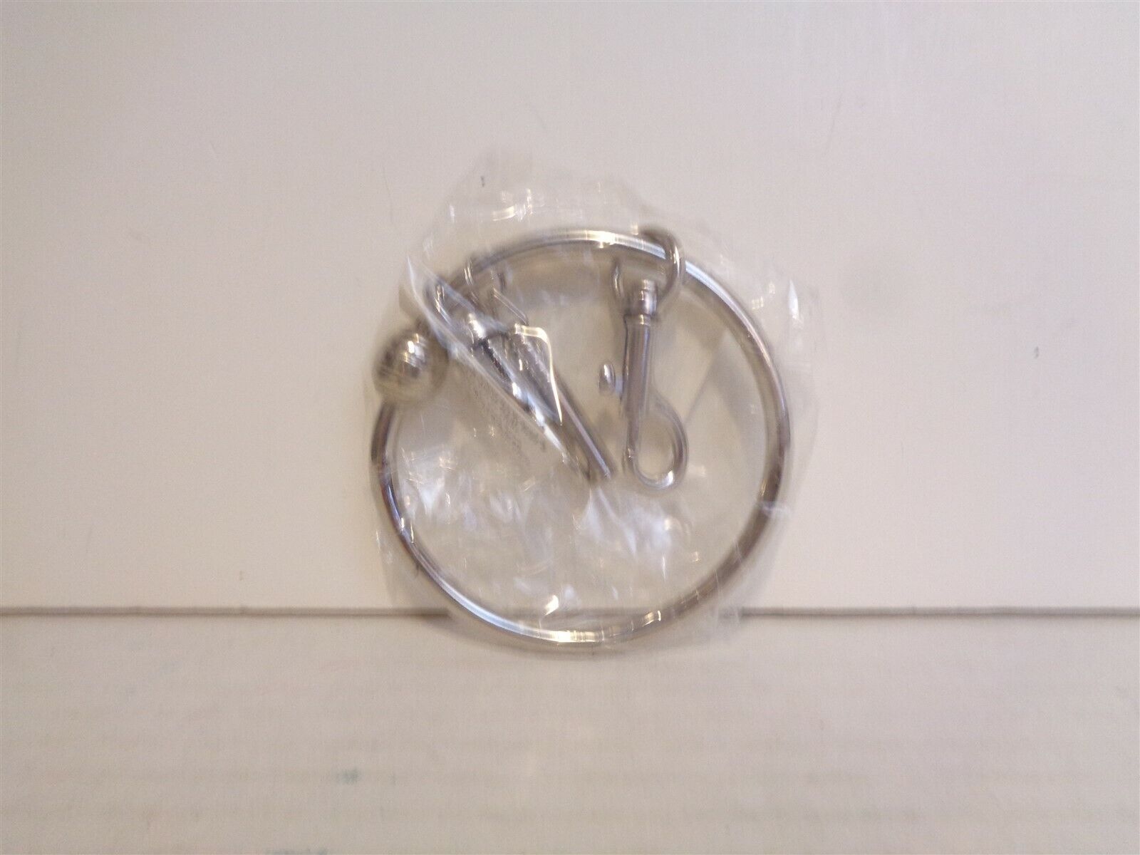 Ganz Charm Holders #ed6430 Large Key Chain Ring With Whistle Charm Mip